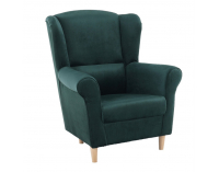 Kreslo (ušiak) Charlot - smaragdová