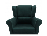 Kreslo (ušiak) Charlot - smaragdová