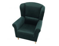 Kreslo (ušiak) Charlot - smaragdová
