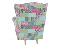 Kreslo (ušiak) Charlot - vzor patchwork M1