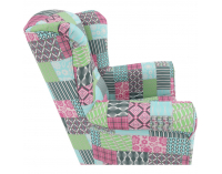 Kreslo (ušiak) Charlot - vzor patchwork M1