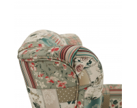 Kreslo (ušiak) Charlot - vzor patchwork Viorica 1