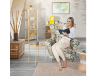 Kreslo (ušiak) Charlot - vzor patchwork Viorica 1