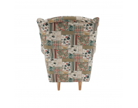 Kreslo (ušiak) Charlot - vzor patchwork Viorica 1