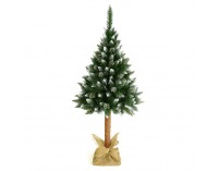 Vianočný stromček na pni Christee 5 160 cm - zelená / biela