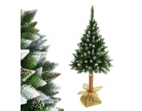 Vianočný stromček na pni Christee 7 160 cm - zelená / biela