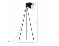 Stojacia lampa Cinda Typ 5 YF6249 - čierna / bronzová