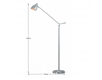 Stojacia lampa Cinda Typ 8 F1078 - niklová / sivá