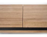 Konferenčný stolík s úložným priestorom Clara - dub zlatý / čierna