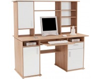 PC stolík s nadstavbou Clip - dub sonoma