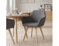 Kreslo Clorin 2 New - tmavosivá / buk