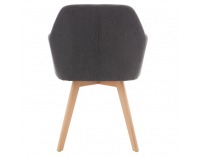 Kreslo Clorin 2 New - tmavosivá / buk