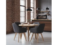 Kreslo Clorin 2 New - tmavosivá / buk