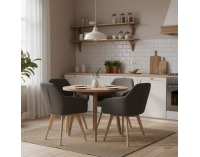 Kreslo Clorin 2 New - tmavosivá / buk