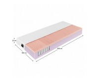 Obojstranný taštičkový matrac Cloud 180x200 cm - biela