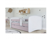 Jednolôžková posteľ s roštom a úložným priestorom Cocolino 80x160 cm - biela / ružová