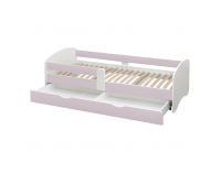 Jednolôžková posteľ s roštom a úložným priestorom Cocolino 80x160 cm - biela / ružová