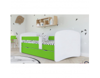 Jednolôžková posteľ s roštom a úložným priestorom Cocolino 80x160 cm - biela / zelená