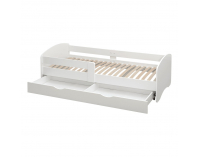 Jednolôžková posteľ s roštom a úložným priestorom Cocolino 80x160 cm - biela