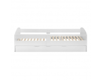 Jednolôžková posteľ s roštom a úložným priestorom Cocolino 80x160 cm - biela