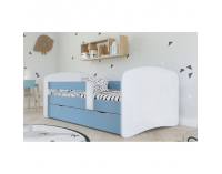 Jednolôžková posteľ s roštom a úložným priestorom Cocolino 90x200 cm - biela / modrá