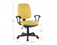 Kancelárska stolička Colby - žltá