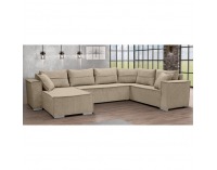 Rohová sedačka U s rozkladom Colin U Uni L/P - svetlohnedá