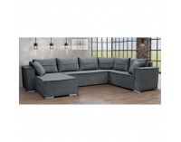 Rohová sedačka U s rozkladom Colin U Uni L/P - tmavosivá