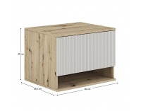 Kúpeľňová skrinka pod umývadlo Colos 60 - dub artisan / kašmír
