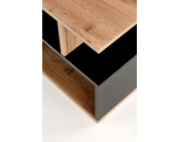 Konferenčný stolík Combo - dub wotan / čierna