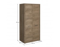 Dvojdverová šatníková skriňa Conrad 2D - dub lefkas