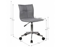 Kancelárska stolička Craig - sivá / chróm
