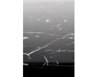 Okrúhly rozkladací jedálenský stôl Cristiano - čierny mramor / čierna