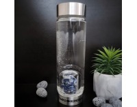 Sklenená fľaša s kyanitom Crystal 500 ml - priehľadná