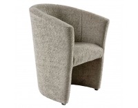 Konferenčné kreslo Cuba - sivobéžová (taupe) látka Coral