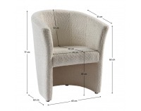 Konferenčné kreslo Cuba - smotanová látka Coral