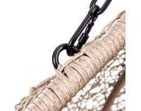 Závesné hojdacie kreslo Cuban - béžový ratan / béžové podušky