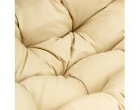 Závesné hojdacie kreslo Cuban - zlatohnedý ratan / béžové podušky