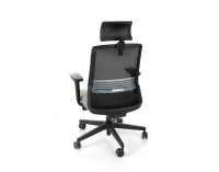 Kancelárska stolička s podrúčkami Cupra BS HD - sivá / čierna