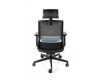 Kancelárska stolička s podrúčkami Cupra BS HD - tmavomodrá / čierna