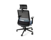 Kancelárska stolička s podrúčkami Cupra BS HD - tmavomodrá / čierna