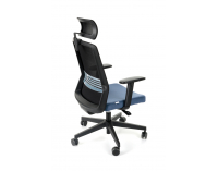 Kancelárska stolička s podrúčkami Cupra BS HD - tmavomodrá / čierna