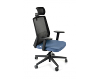 Kancelárska stolička s podrúčkami Cupra BS HD - tmavomodrá / čierna