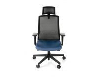Kancelárska stolička s podrúčkami Cupra BS HD - tmavomodrá / čierna