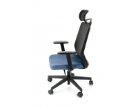 Kancelárska stolička s podrúčkami Cupra BS HD - tmavomodrá / čierna