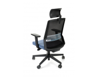 Kancelárska stolička s podrúčkami Cupra BS HD - tmavomodrá / čierna