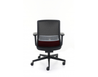 Kancelárska stolička s podrúčkami Cupra BS - červená / čierna