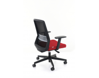 Kancelárska stolička s podrúčkami Cupra BS - červená / čierna