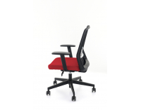 Kancelárska stolička s podrúčkami Cupra BS - červená / čierna