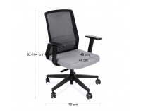 Kancelárska stolička s podrúčkami Cupra BS - sivá (Medley 05) / čierna